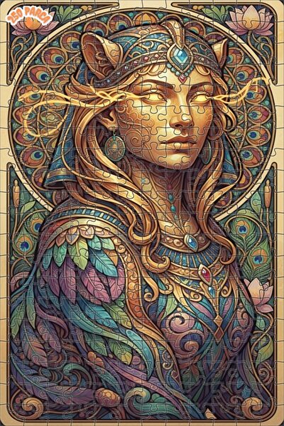 Esranın Dünyası ألغاز خشبية مُطرزة بإطار من جولدن جوديس آرت مزدوج الطبقات قطع...