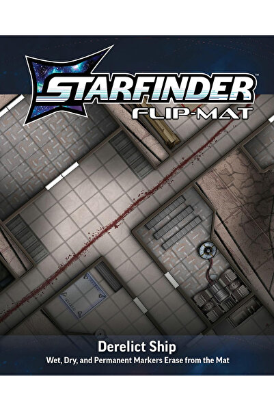 Paizo Starfinder Flip-Mat: Derelict Starships – Harta spatiala pentru RPG sci-fi