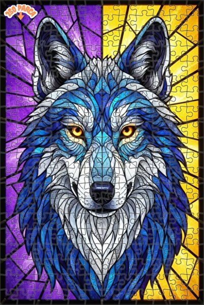 Esranın Dünyası Laser Cut Wooden Puzzle with Wolf Art Appearance in the Image...