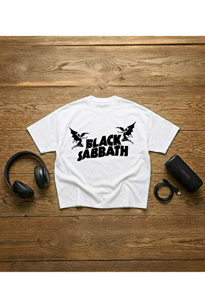 STİL-X Black Sabbath Printed Unisex 100% Cotton Lu Oversized T-Shirt