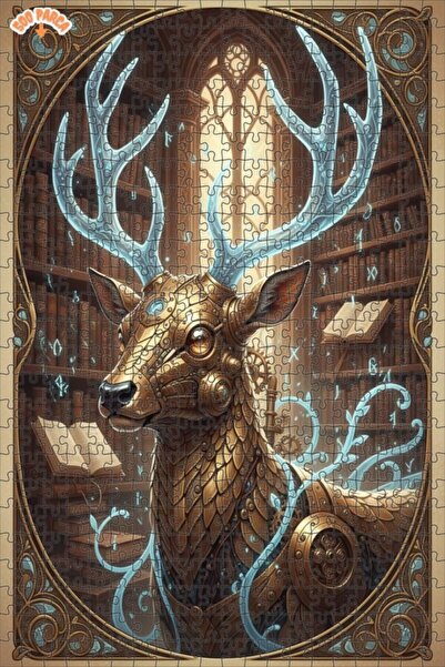 Esranın Dünyası Steamy Mechanical Deer Oil Painting Lookalike Art Puzzle 500 ...