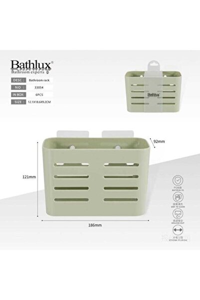 OEM Bathlux Bathroom Organizer Holder, Self-Adhesive, Light Mint Green, for B...