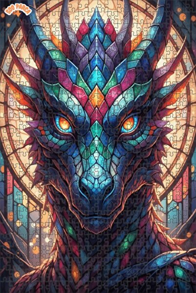 Esranın Dünyası Magical Dragon Mosaic Art Double-Layer Framed Wooden Puzzle 5...