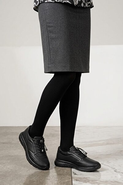 Ayakkabı Fuarı Elit Asscl2024 Women's Genuine Leather Casual Shoes Black