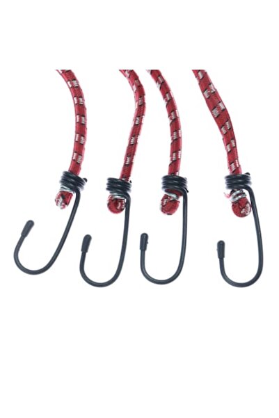 All Ride Set de 4 șnururi elastice cu cârlig 8X80 multicolore