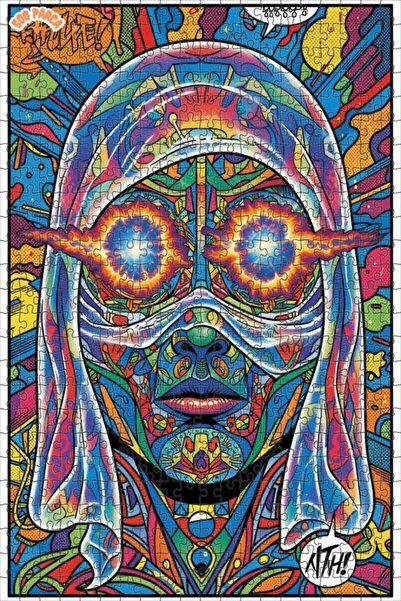 Esranın Dünyası Psychic Eyes Double-Layer Framed Wooden Puzzle 500 Pieces 50X30
