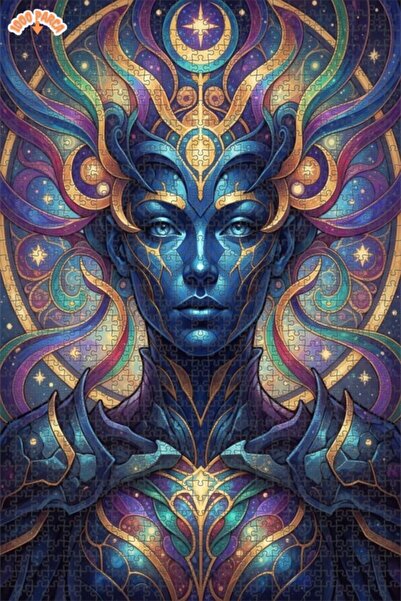 Esranın Dünyası Cosmic Mystical Woman Oil Painting Lookalike Art Puzzle 1000 ...