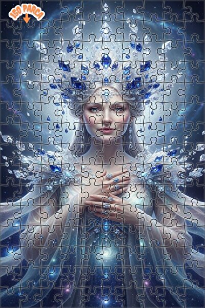 Esranın Dünyası Ice Queen Galactic Art Oil Painting Lookalike Double-Layer Fr...