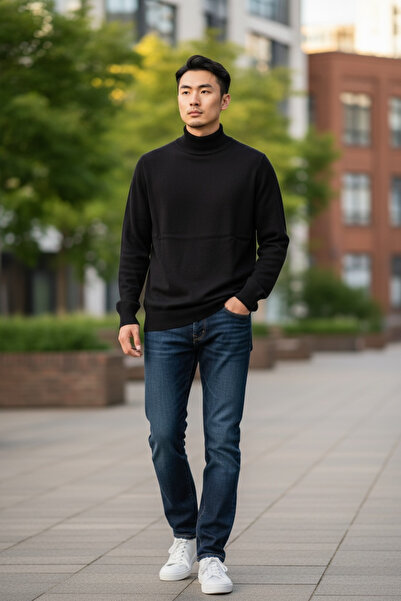 METIN erkek yarımbalıkçı kazak