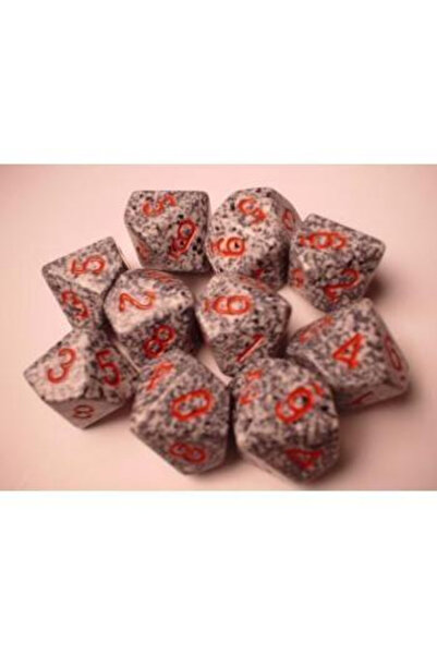 Chessex Speckled Polyhedral Ten d10 Set - Granite