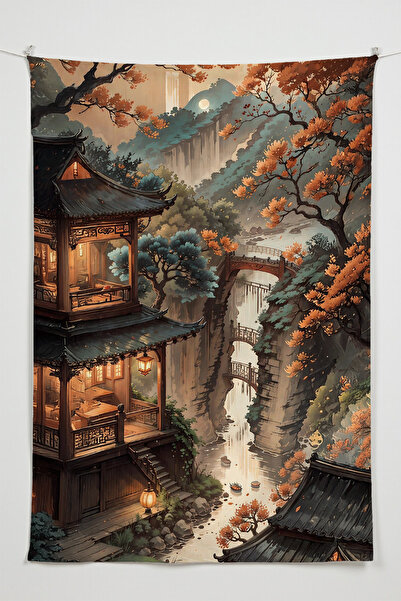 Charmbi Tapiserie de perete Valley of Peace – Tapiserie de perete de dimensiu...