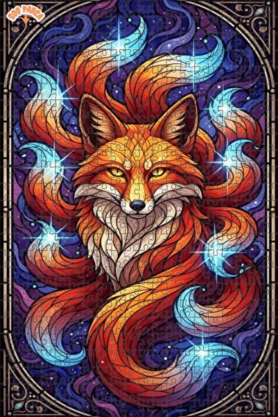 Esranın Dünyası Magical Furry Fox Body Double-Layer Framed Wooden Puzzle 500 ...