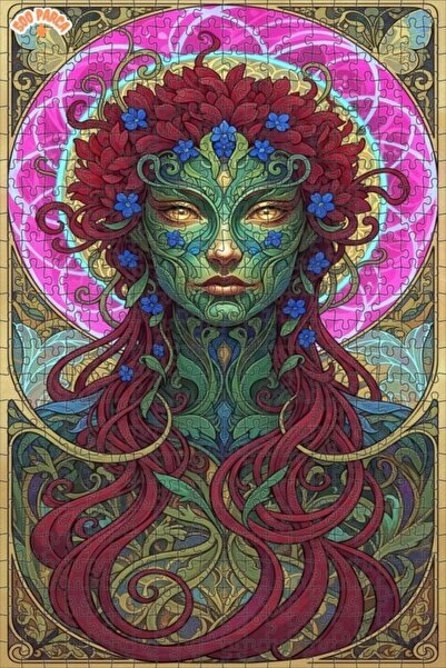 Esranın Dünyası Fantastic Nature Mother Nature Woman Portrait Oil Painting Do...