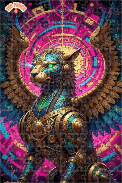 Esranın Dünyası Steam-Powered Mechanical Sphinx Oil Painting Lookalike Double...