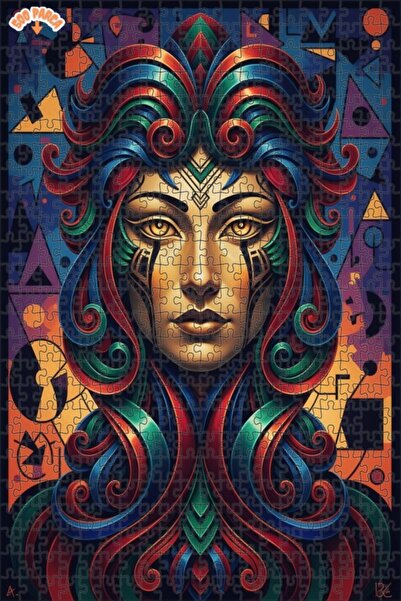 Esranın Dünyası Mysterious Woman Portrait Oil Painting Look Double Layer Fram...