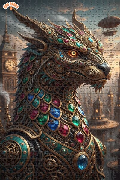 Esranın Dünyası Steam Dragon Armor Oil Painting Lookalike Double-Layer Framed...