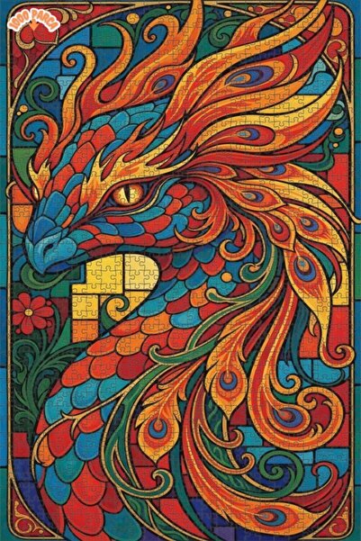 Esranın Dünyası Alev Ej Leather Art Double-Layer Framed Wooden Puzzle 1000 Pi...