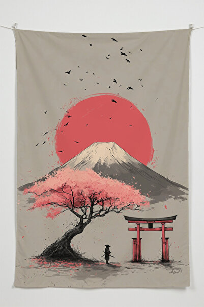 Charmbi غطاء جداري ذو طابع ياباني - نسيج جداري كبير الحجم سجاد بوصة، ديكور غر...