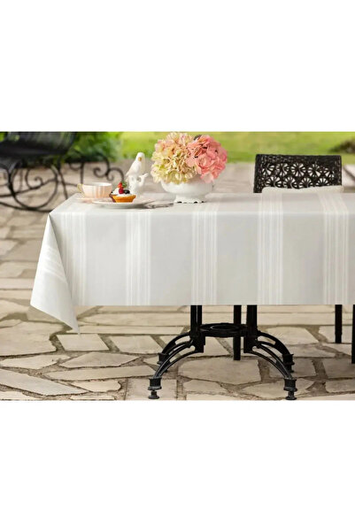Madame Coco Raymond Tablecloth - Gray / White