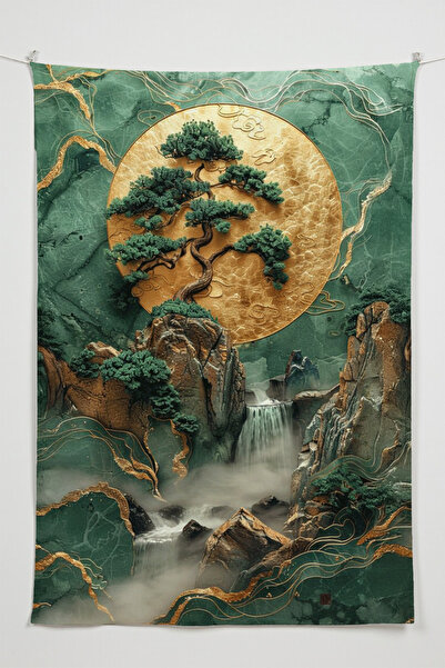 Charmbi غطاء جداري من Yeşim Vadisi - غطاء جداري كبير الحجم سجاد بوصة، ديكور غ...