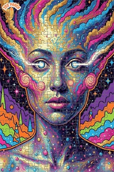 Esranın Dünyası Galactic Cosmic Portrait Oil Painting Lookalike Double-Layer ...