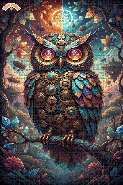 Esranın Dünyası Steam Clock Owl Art 1000 Pieces 70X50