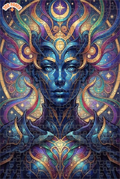 Esranın Dünyası Cosmic Mystical Woman Oil Painting Lookalike Art Puzzle 250 P...