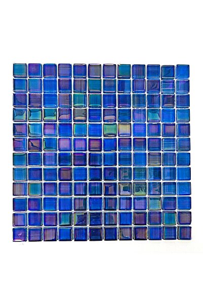 MozaiKristaL Havuz ve Tüm yüzeyler için 23x23mm. Aurora Blue, 30x30cm. Fileli...