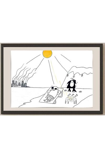 karikatural Lam Yuk Ki 35x25cm Orijinal Karikatür BOD00974