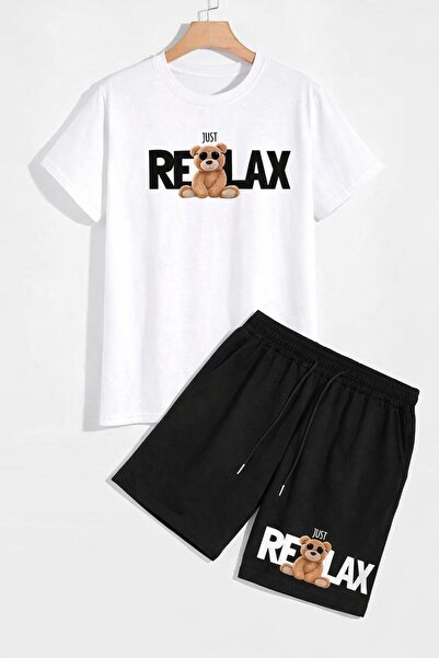 zeag Unisex Relax Printed Shorts and T-Shirt Set