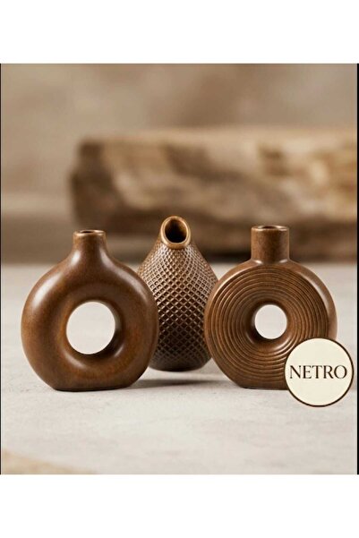 Home 3-Piece Modern Handmade Ceramic Vase Craftsmanship