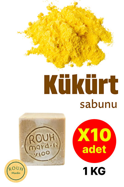 ROUH Mardin Kükürt Sabunu Ve Tedavisinde Için Doğal Sabun 10 adet 1 kg
