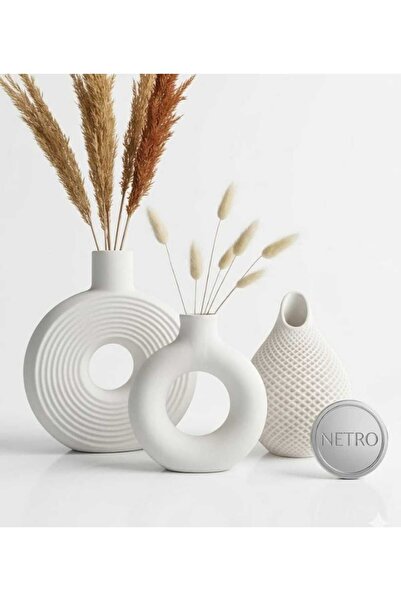 Home 3-Piece Modern Handmade Ceramic Vase Craftsmanship