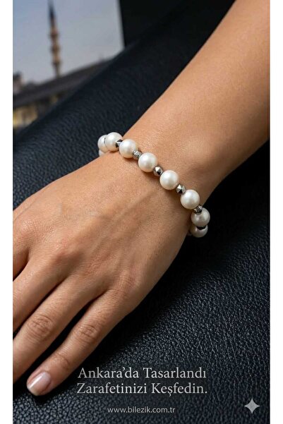 SOSYETEZGAHI Pearl Bracelet Stoned and Beaded