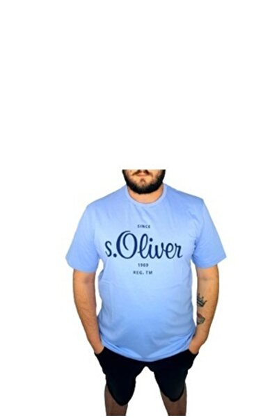 S. OLİVER Tricou bărbătesc cu imprimeu cu logo