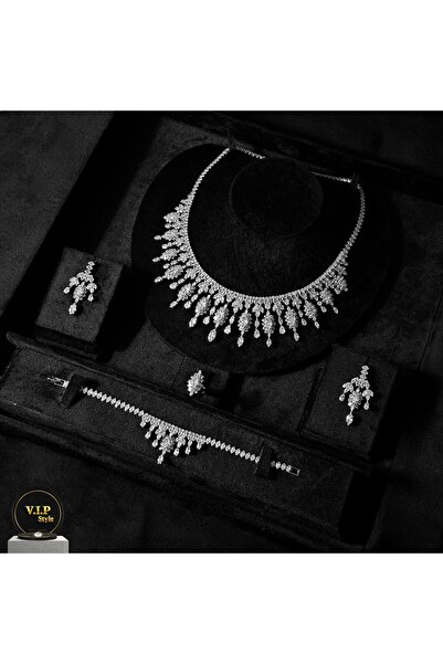 jewelrystore طقم اكسسورات زركون فاخر