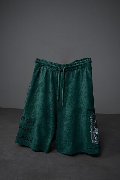 Slatra Pantaloni scurți verzi pentru bărbați, Inveniam Pathcli, cu efect de s...