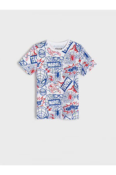 Marvel Spiderman White Short Sleeve Cotton T-Shirt 122 CM 6-7 Years