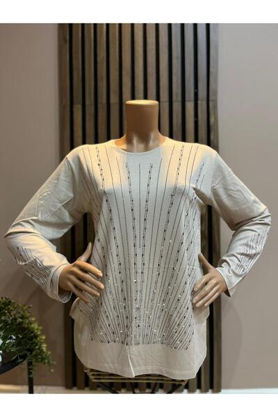 AKMAVİ بلوزة نسائية من القطن الممشط للنساء في منتصف العمر وما فوق، فيسكوز عمو...