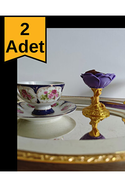 Günebakan Tasarım 2li Mini Şeker Hurma Lokum Sunum Kahve Yanı Sofra Sunum