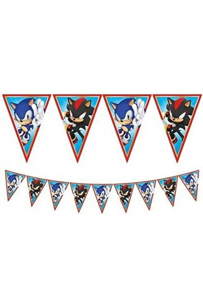 Sonic Speed 9-Flag Garland, 230 cm Orange