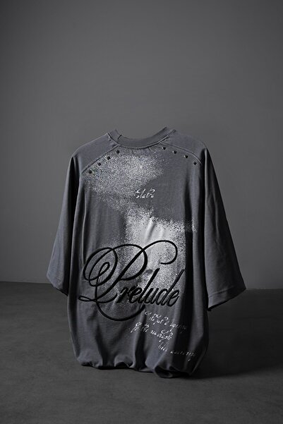 Slatra Tricou pentru bărbați Smoked Prelude cu imprimeu supradimensionat