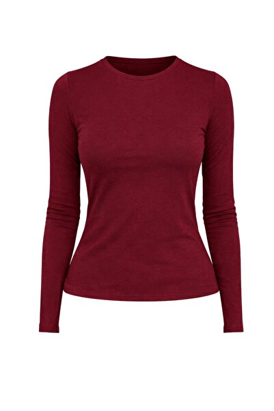 Dovil Λευκό μπλουζάκι με λαιμόκοψη ποδηλάτου Basic Ultra Soft Βαμβάκι με μακρ...