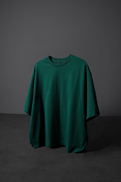 Slatra Tricou verde pentru bărbați, model Boxy Fit basic