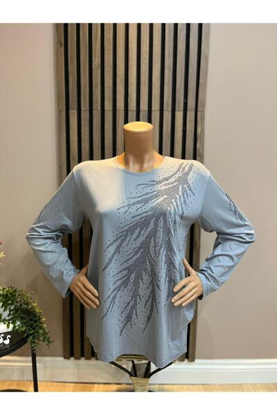 AKMAVİ Women's Embroidered Shoulder Stone-Embellished Burgundy Mother's Combe...