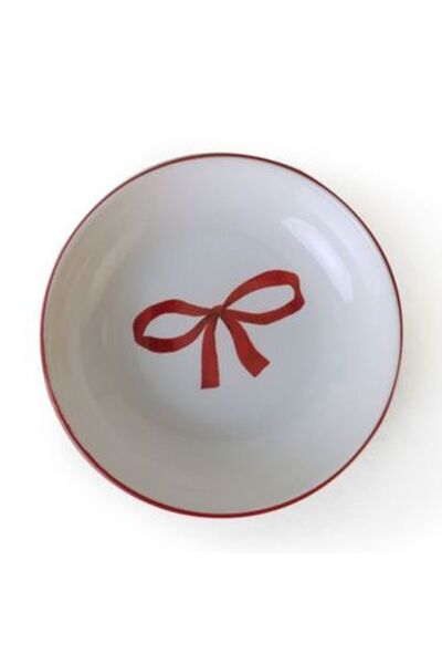 MATMEL 6 قطع من وعاء الصلصة المزخرف بفيونكة من السيراميك مقاس 13 سم