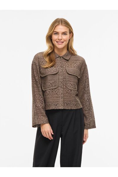 VILA Hemd VIMERINDA Gehäkeltes