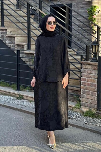 Nurcan Çetin Etekli Takım 26406 Siyah