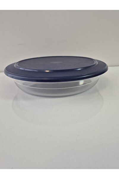 Tupperware طبق تقديم كريستال باللون الأزرق الداكن سعة 1.3 لتر