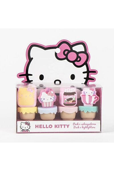 Hello Kitty Set of 4 highlighters, ice cream shape, Multicolor 4